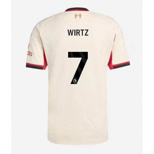 Lacne Muži Futbalové dres Liverpool Florian Wirtz #7 2025-26 Krátky Rukáv - Preč Lacne Muži Futbalové dres Liverpool Florian Wirtz #7 2025-26 Krátky Rukáv - Preč